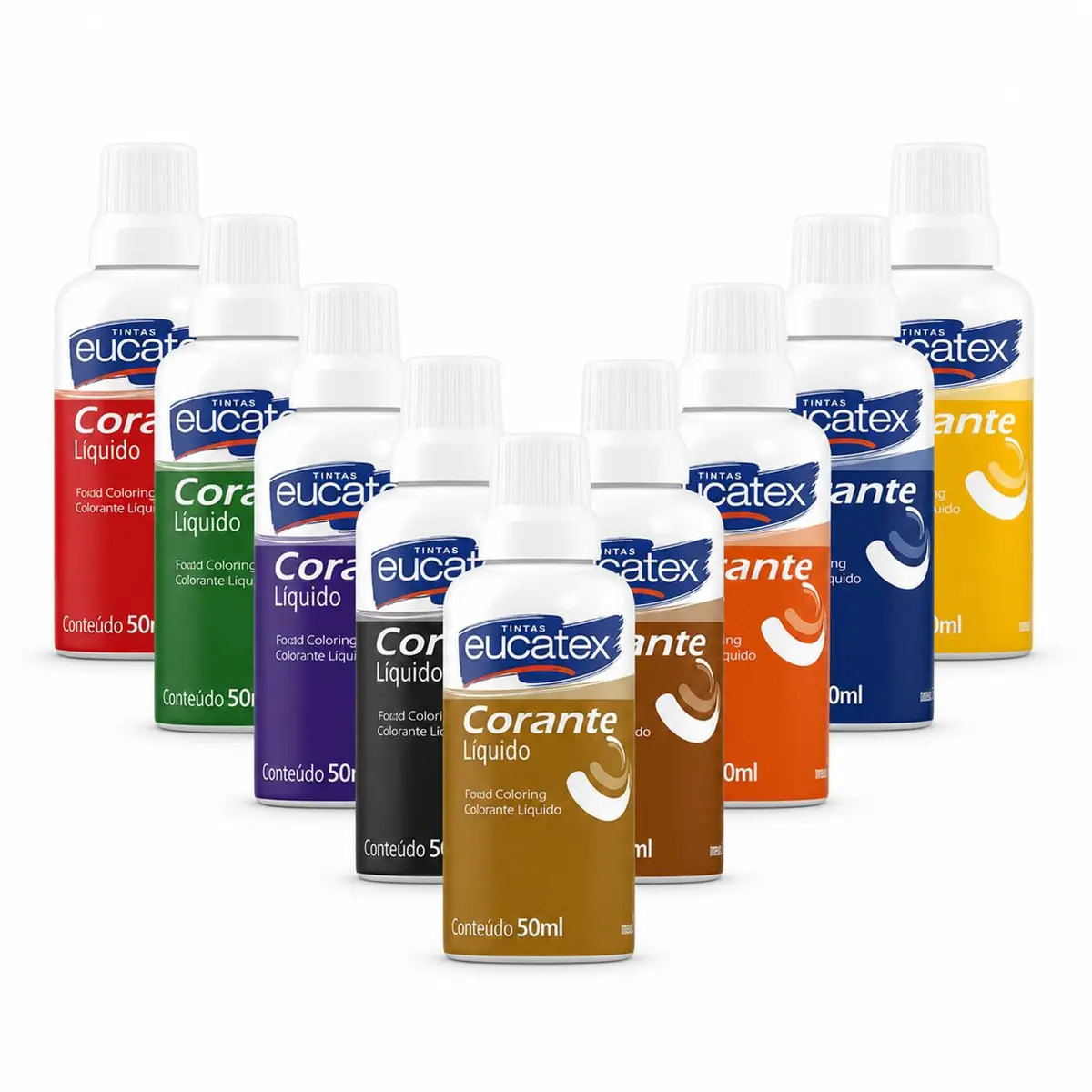 Corante Líquido Eucatex 50ml Bisnaga Marrom | corante