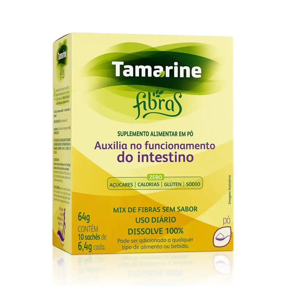 Mix de Fibras Tamarine Fibras Pó 10 Sachês Sem Sabor 6,4g - 1