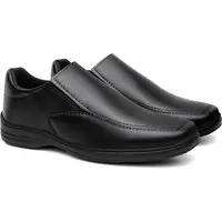 Sapato Masculino Anna Andrade Casual Social Conforto Macio Bico Quadrado Anatômico Preto - 1