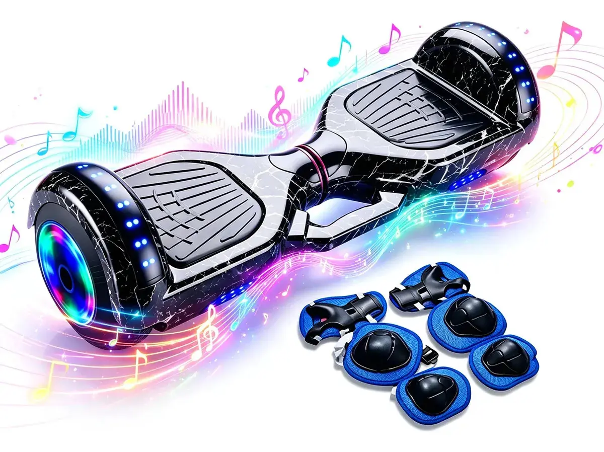 Hoverboard Camuflado Com Led Colorido E Música Bluetooth Preto - 1