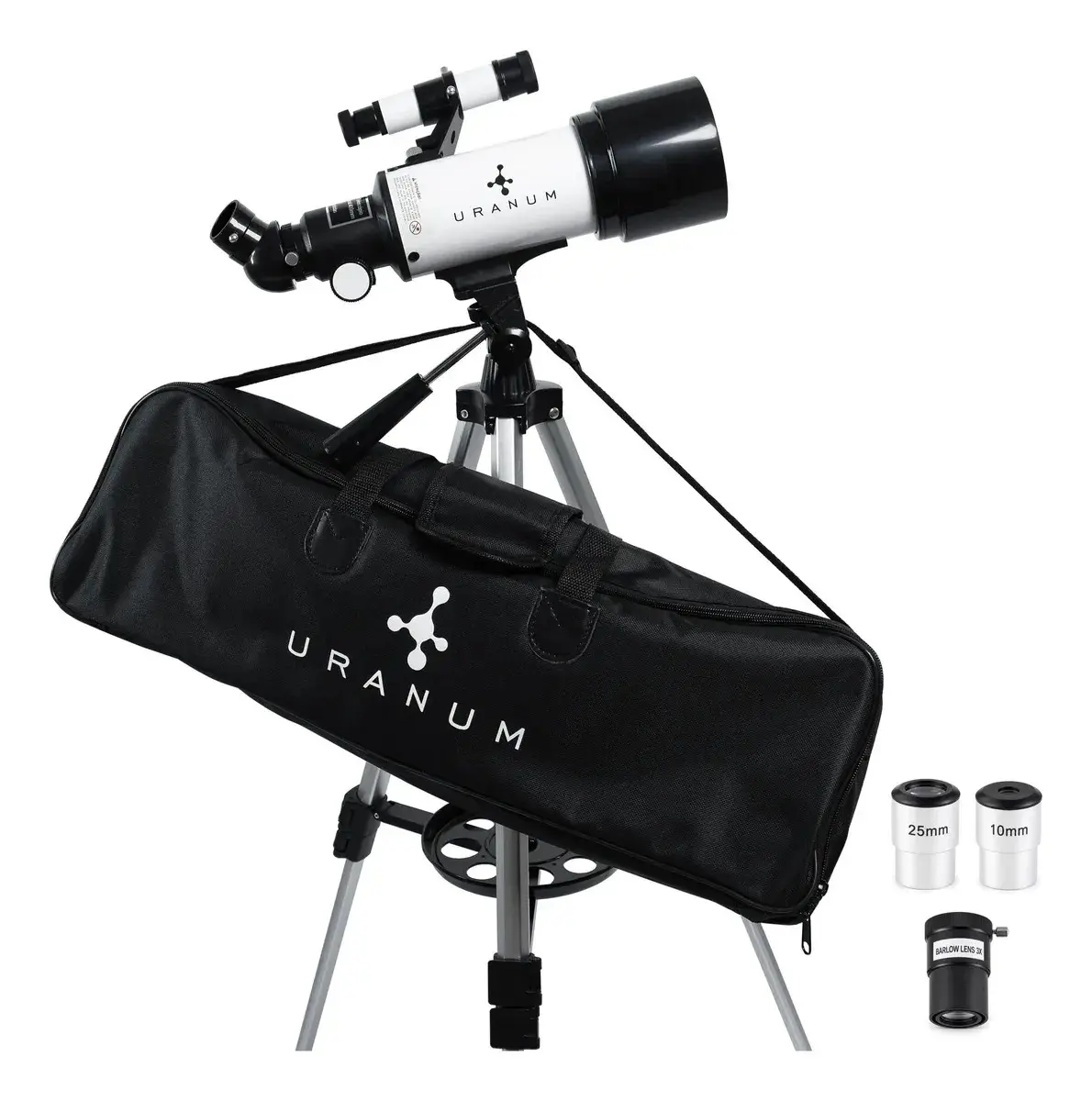 Telescópio Refrator 70mm Pegasus-1 Uranum Astronômico Tripé Cor Branco