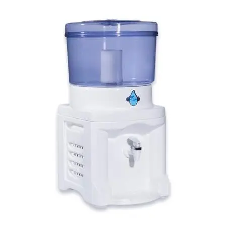 Filtro de Água Tripla Ação com Cuba de Cerâmica, Purificador de Água Doméstico, Branco, 8,6 Litros, com Vela e Sistema de Boia