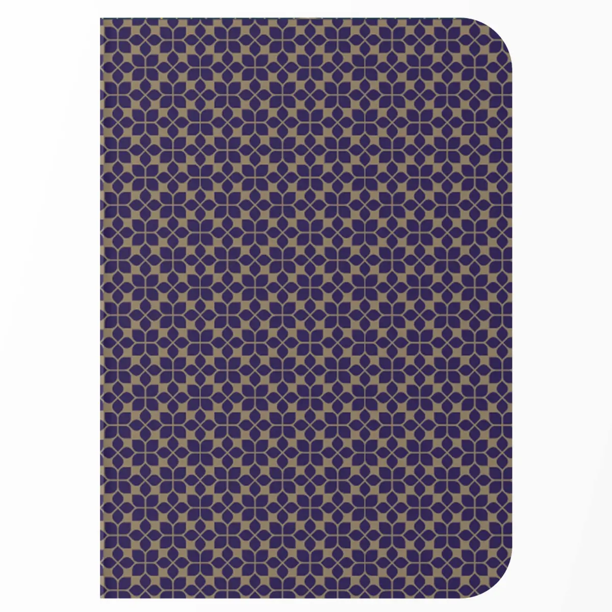 Caderno sem Pauta A5 - Capa Flexível 80 Páginas 20x14cm - Pattern Azul e Amarelo