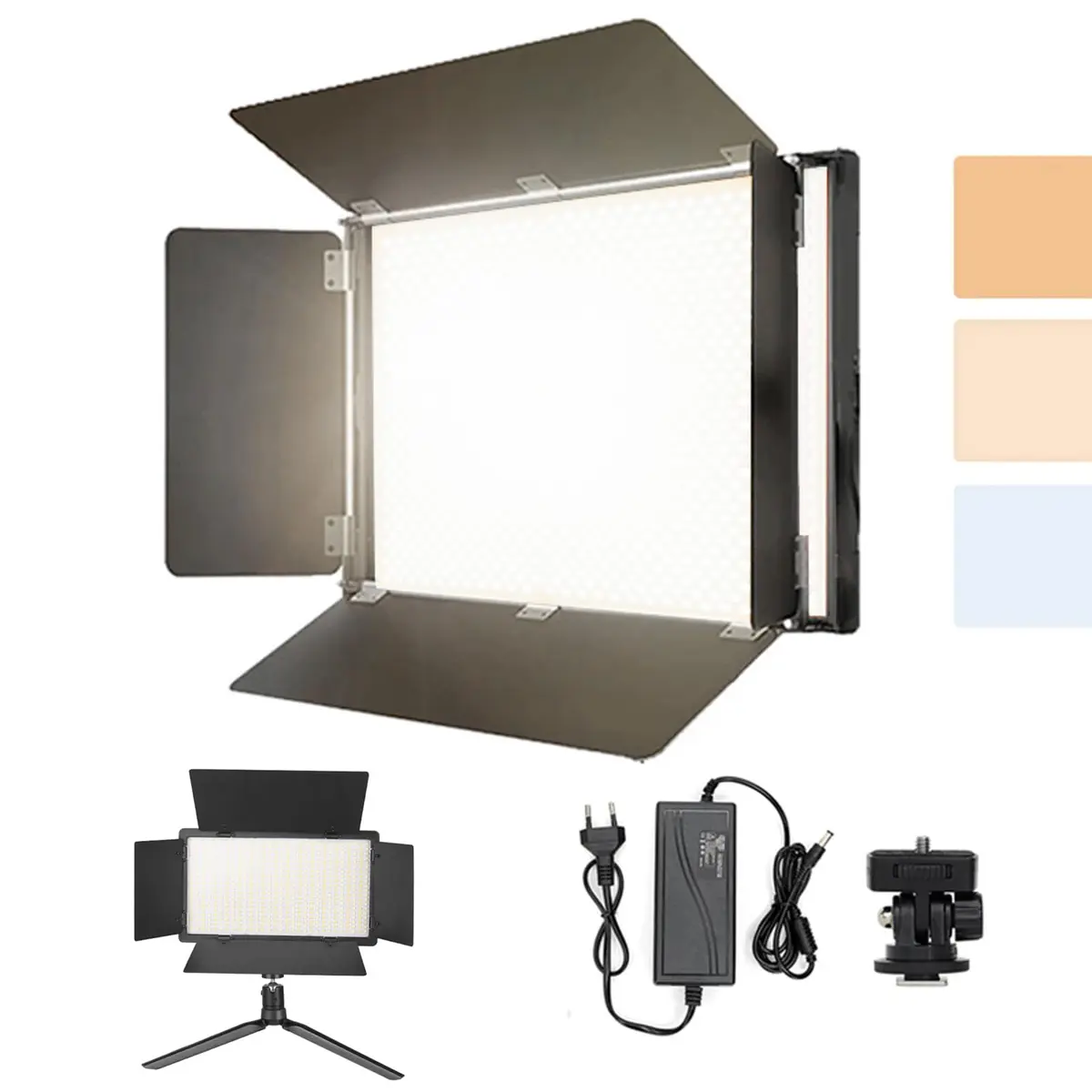 U800 Luz de Estúdio LED 45W/50W, 1120 LEDs, 3600Lux @0.5m, Temperatura de Cor 3200K-5600K Ajustável, Tripé Incluso, para Fotografia, Vlog e Streaming(Suporte de extensão não incluído)