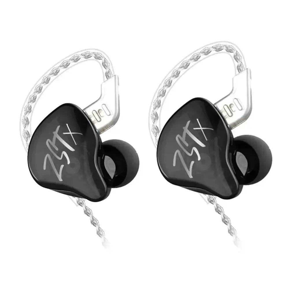 Kz zstx 1ba 1dd driver híbrido fone de ouvido com cancelamento de ruído fone de ouvido de música de alta fidelidade cabo substituível kz zst x zsx zspro