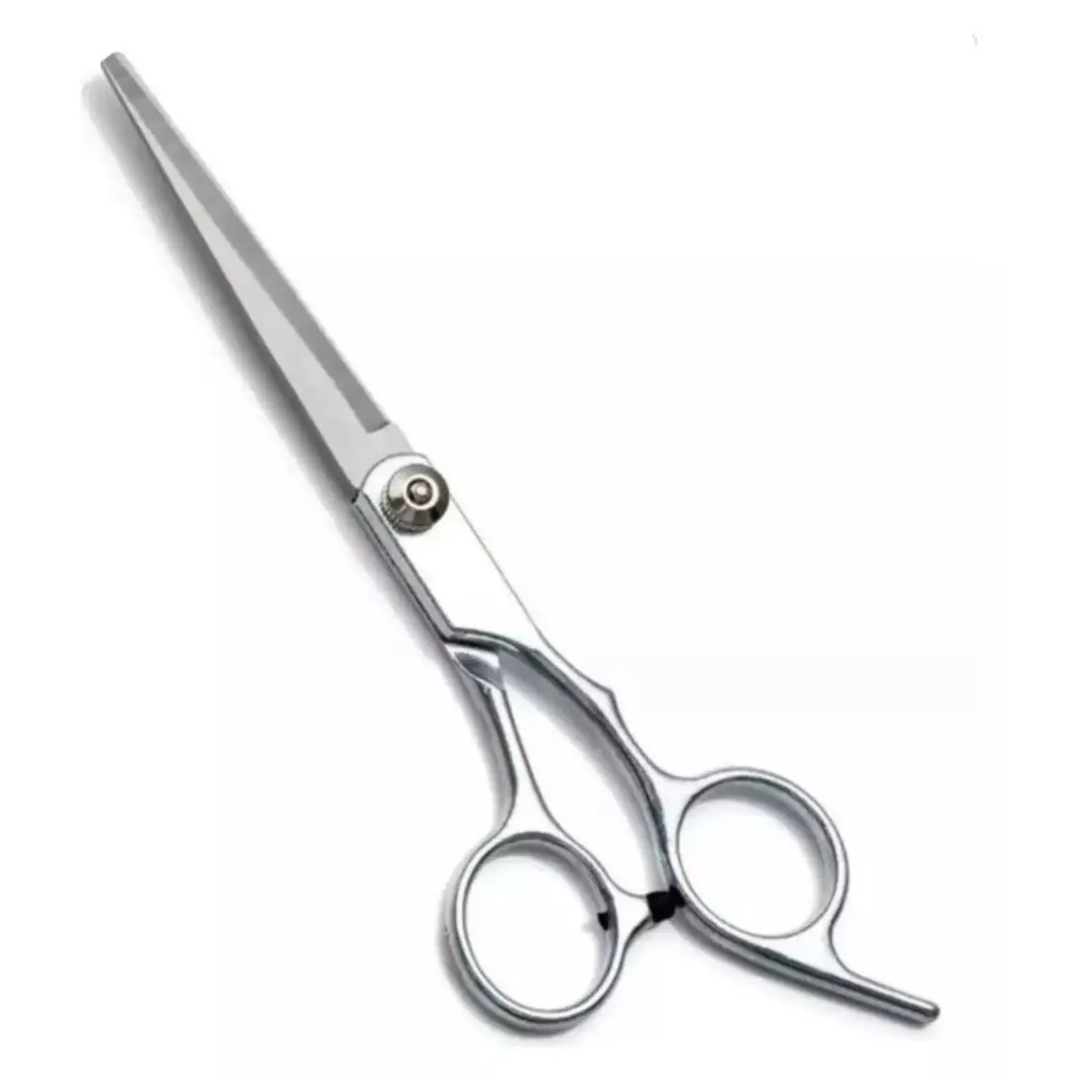 Tesoura de Corte de Cabelo Profissional 6 Polegadas Aço Inoxidável Para Barbearia e Uso Doméstico Cabelereiro e Barbeiro (Prata) - 1