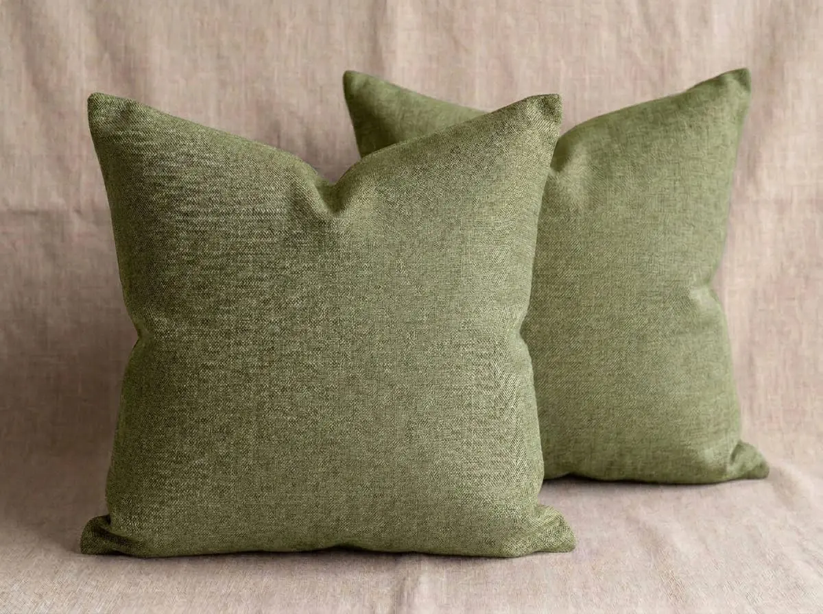 Kit 2 capas Siena Verde asturias | Kit com 2 Unidades, 45 x 45 cm, Linho Sintético - 1