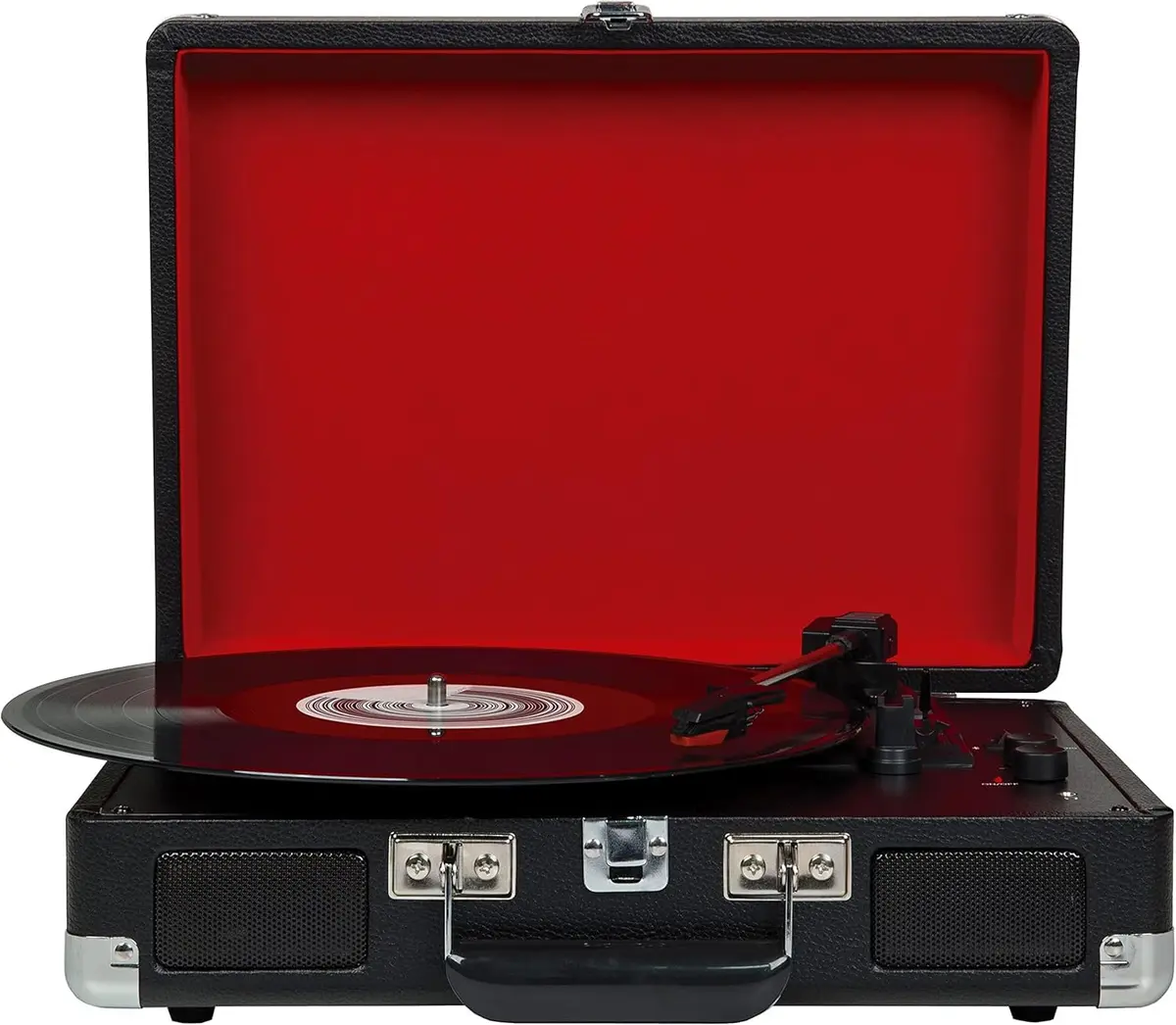 Vitrola Toca Discos Vinil Bivolt, Toca Disco Vinil, Equipado com Porta USB, Saída para Fones de Ouvido, com Função Alto-Falantes, Compatível com Discos de 7, 10 e 12 Polegadas, Várias Formas Conexão - 1