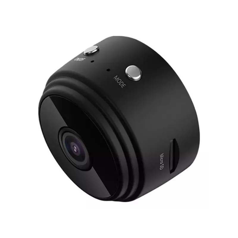 Mini Câmera de Segurança Fixa Espiã A9 Wi-Fi FullHD 90° | Suporte de Parede, Vigilância Casa