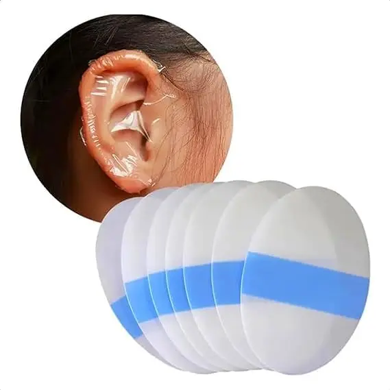 Protetor De Orelha Ouvido KIT 20 Unidades Para Bebês, Crianças E Adultos Impermeável Par De Protetor Auricular Tampão Banho Natação Piscina Praia Adesivo Transparente (CRIANÇA) - 1