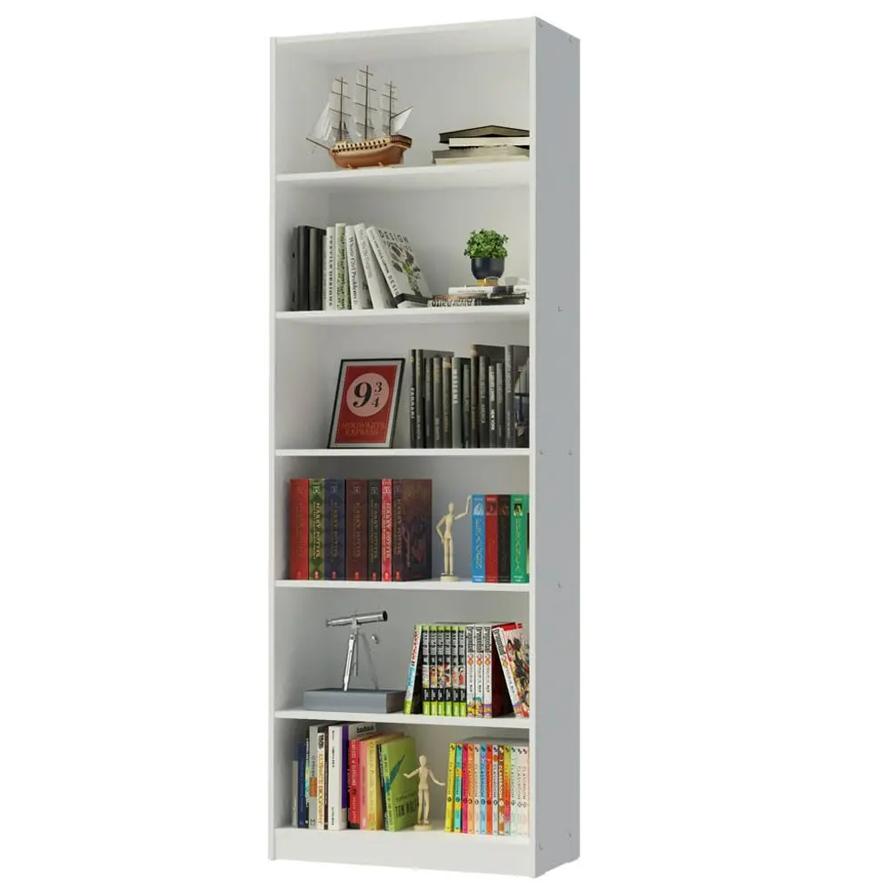 Madesa Estante Livreiro com 6 Nichos Branco 6908