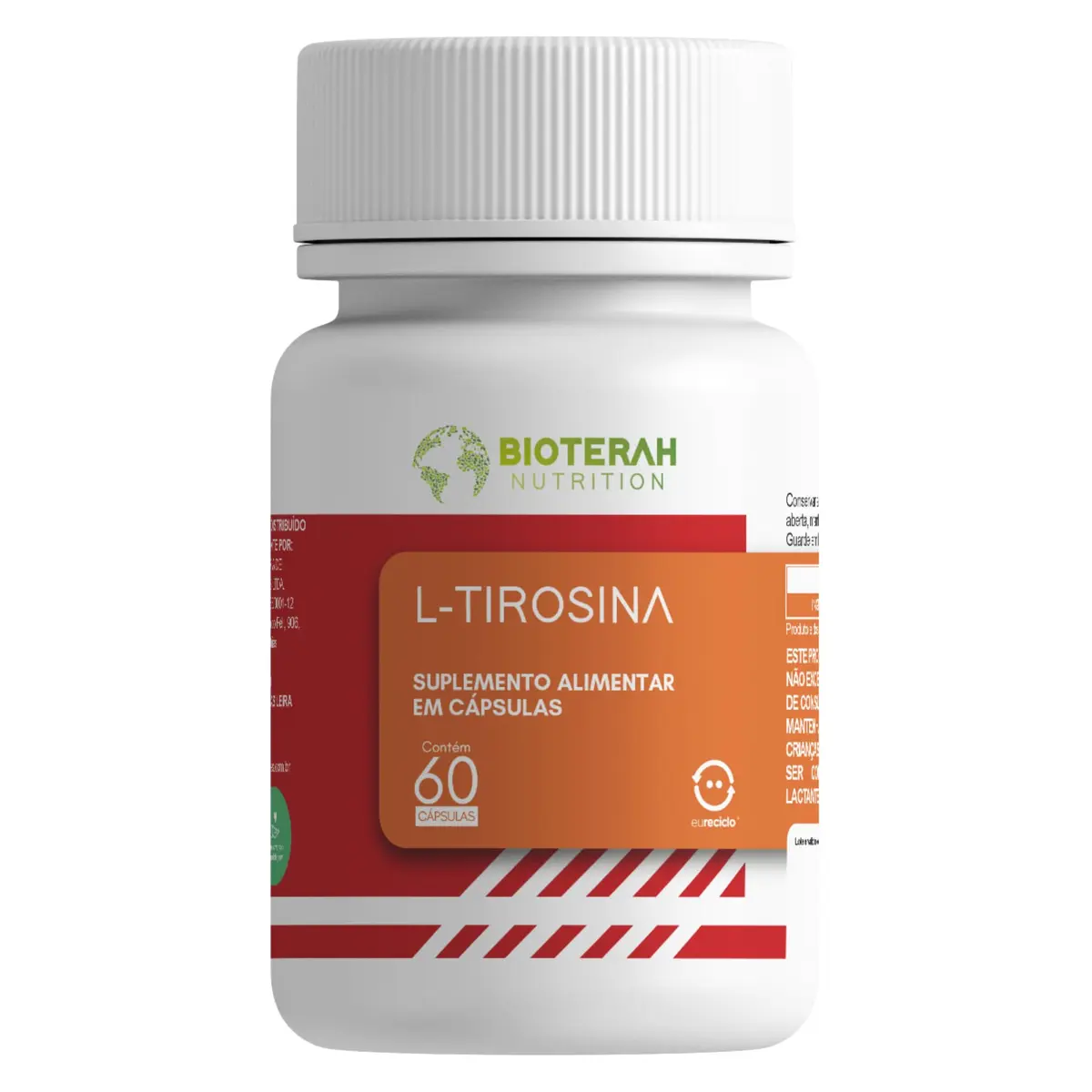 L-Tirosina 60CAPS BIOTERAH Suplemento Alimentar Vitaminas Auxilio Humor