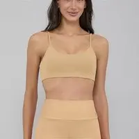 Top Alto Giro Eterno Liso Costas Decotado P26 Laranja Pastel Laranja - 1