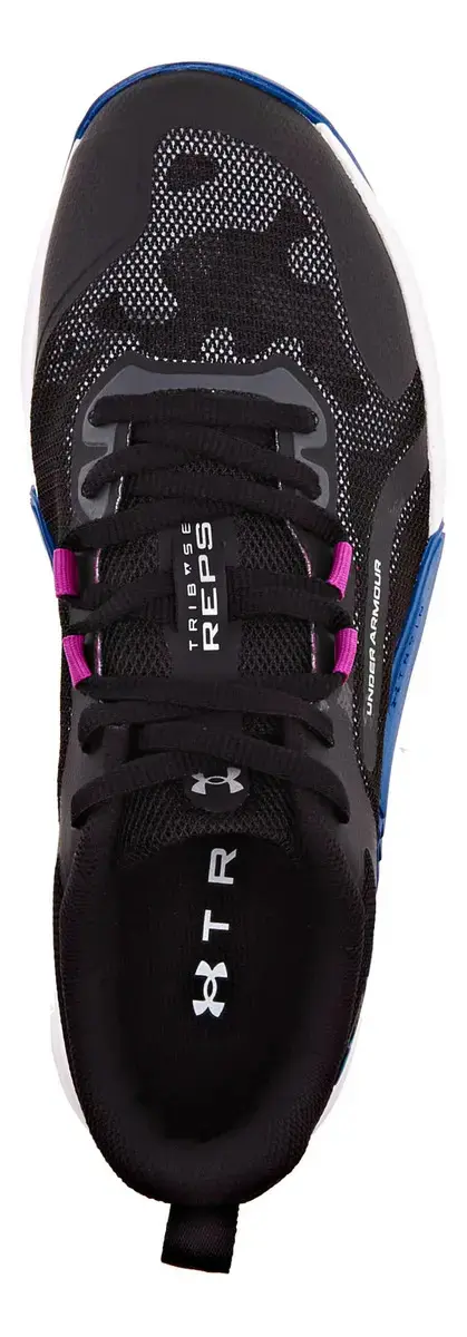 Tênis Esportivo Tribase Reps Under Armour Preto E Turquese Liso 44 Br thumbnail 3