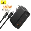 Carregador BASEUS com 160W, 3 Saídas, USB A e USB C, 28V, 5A, QC4.0 - 1