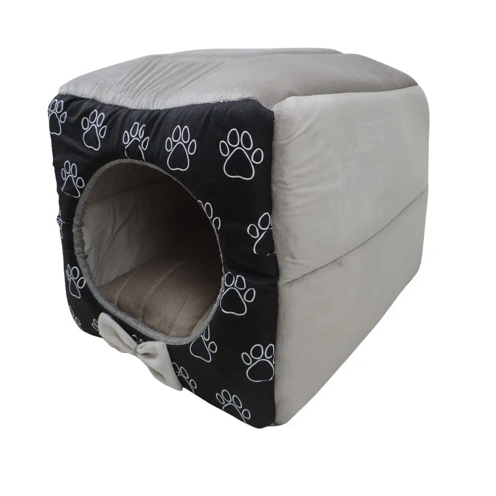 Cama Iglu e Toca Para Cachorro Luxo Preto Vime G - 1