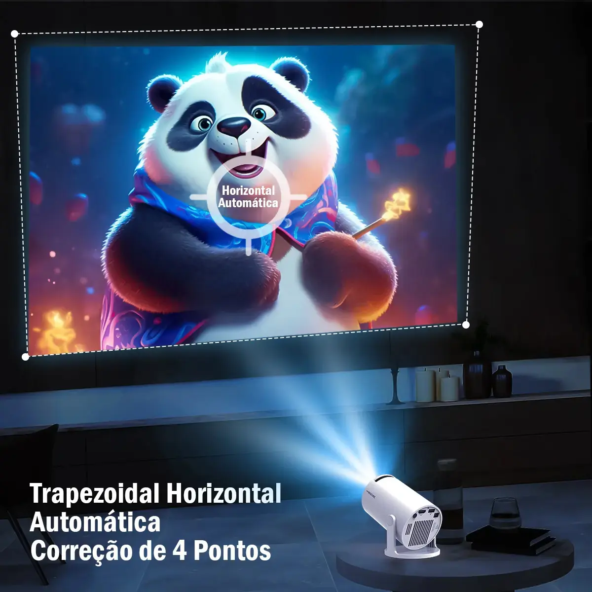 Projetor Portátil Magcubic HY300PRO FULL HD 8K Smart Tv com Android 14 Wi-Fi 6 e Bluetooth 5.0 thumbnail 5