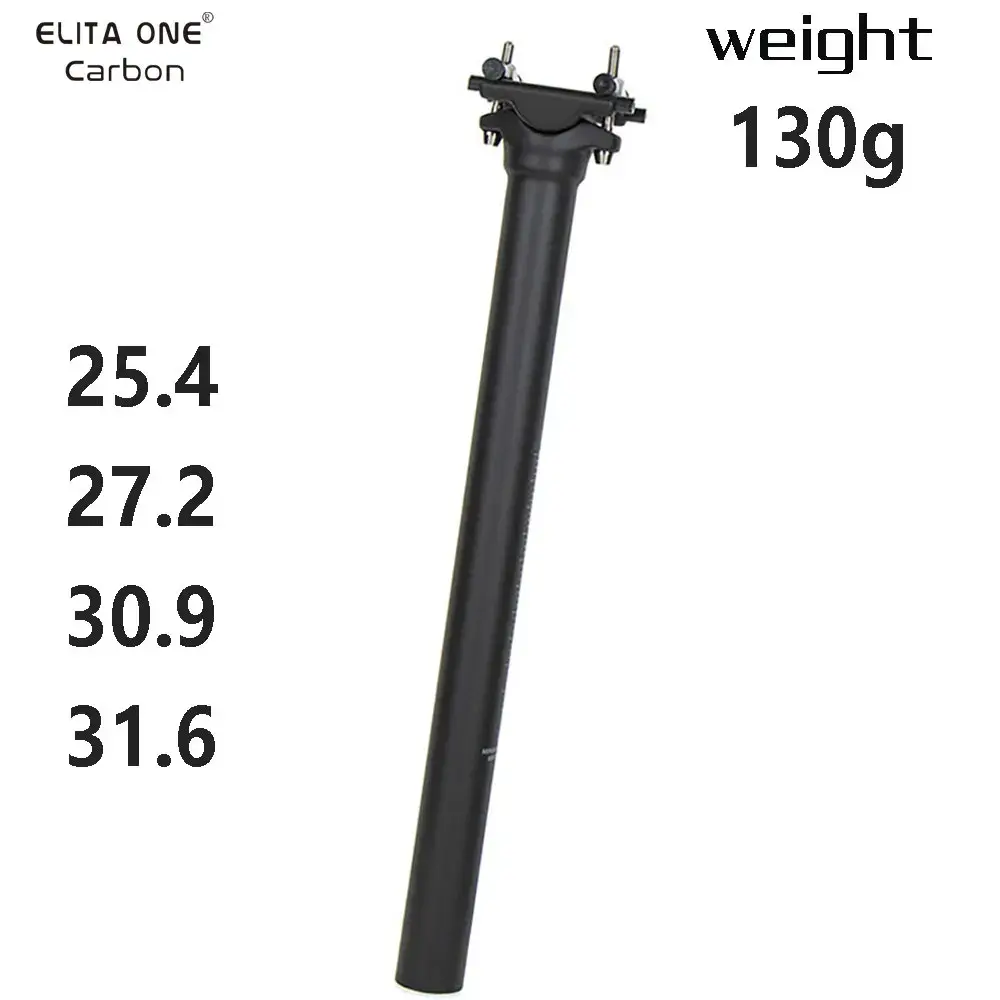 ELITA ONE Espigão de selim de carbono 25,4/27,2/30,9/31,6 MTB/bicicleta de estrada ultraleve 130g 62C