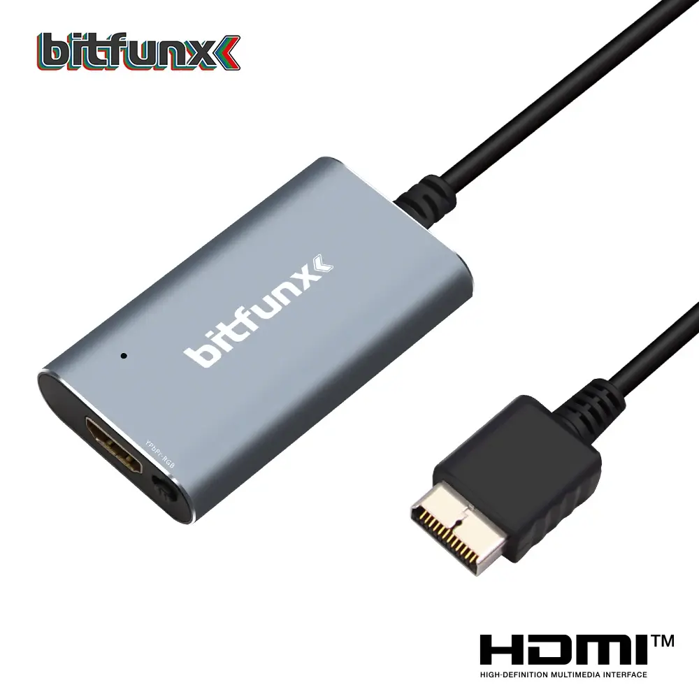 Bitfunx PS2 para HDMI ™ Conversor para consoles de jogos PS2 PS1 PlayStation 1/2 com interruptor RGB para YPbPr - 1