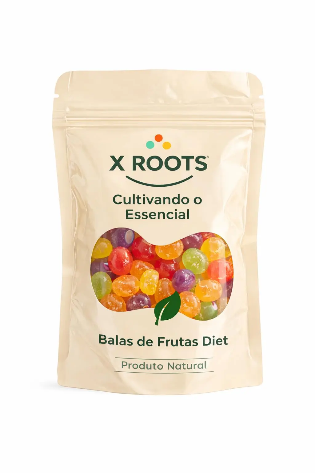 Balas de Frutas Diet X Roots 250gr – Sem Adição de Açúcar, Sabores Variados | Doces Diet, Ideais para Dietas com Restrição de Açúcar
