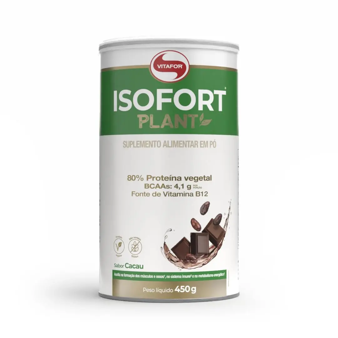 Isofort Plant - 450G - Cacau, Vitafor, Vitafor, Branco, 450 Gramas - 1