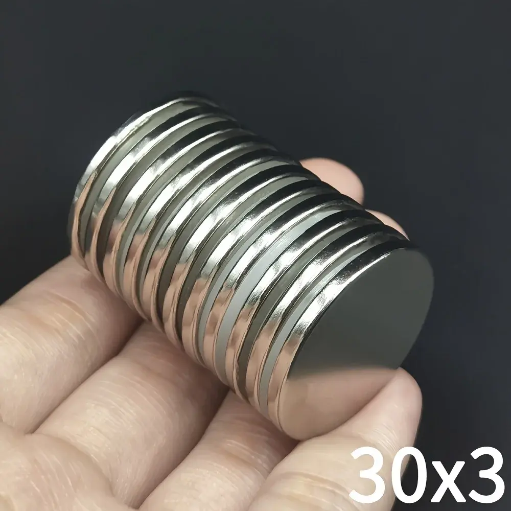 Ímã de Neodímio 30X3 30mm X 3mm N35 NdFeB Redondo Grande Super Potente Forte Magnético Permanente Imanes Disco 30*3 mm - 1