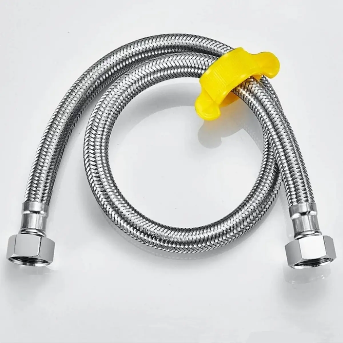 Engate Flexível Rabicho 60cm Aço Inox | Malha Fêmea x Fêmea 1/2" | Instalação Torneira Lavatório Cozinha