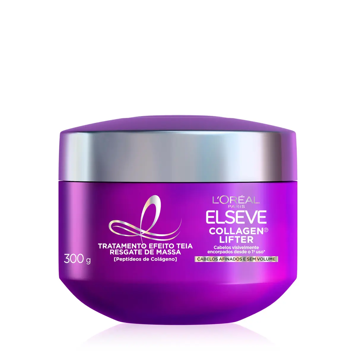 Máscara de Tratamento Elseve L'Oréal Paris Colágeno Encorpador 300g | Fórmula reconstrutora, efeito teia, reposição de massa, fios mais densos, macios e luminosos desde o primeiro uso - 1