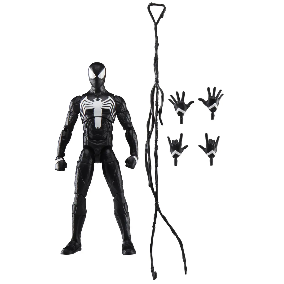 Marvel Legends Series Gamerverse Peter Parker Traje Preto, Figura de Acao de 15 cm