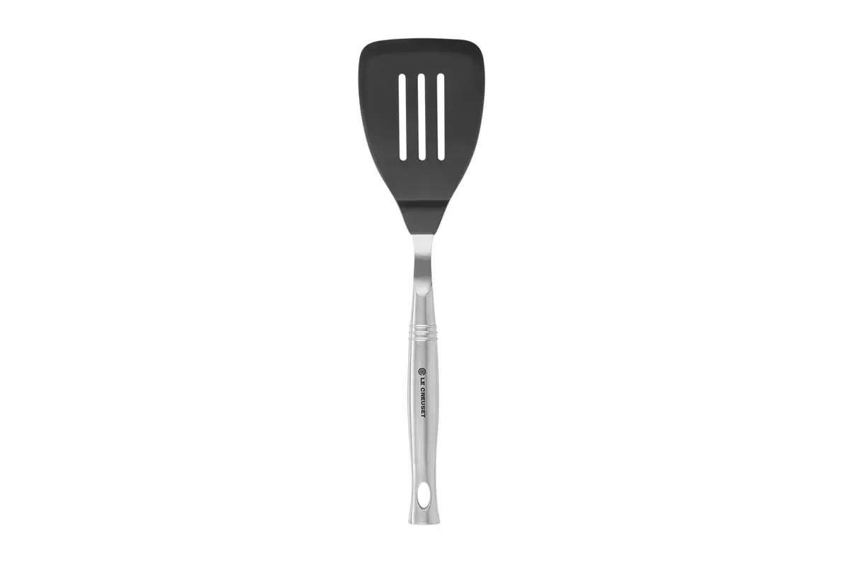 Le Creuset Espátula Vazada Rev Aço Inox e Silicone no Color