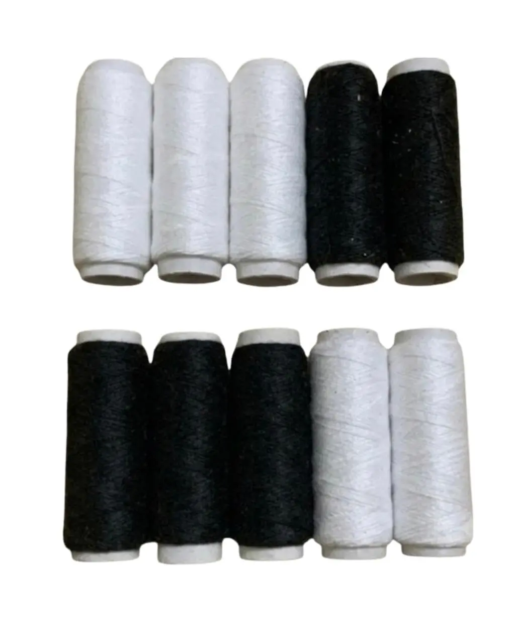 Linha De Costura 5 Retrós Branco E 5 Preto 45 Metros Cada - 1