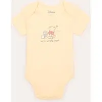 body de algodão infantil ursinho pooh amarelo