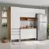 Cozinha Compacta Bartira Jaspe com 6 Portas, 3 Gavetas e 6 Prateleiras - 260,4cm de largura - 1