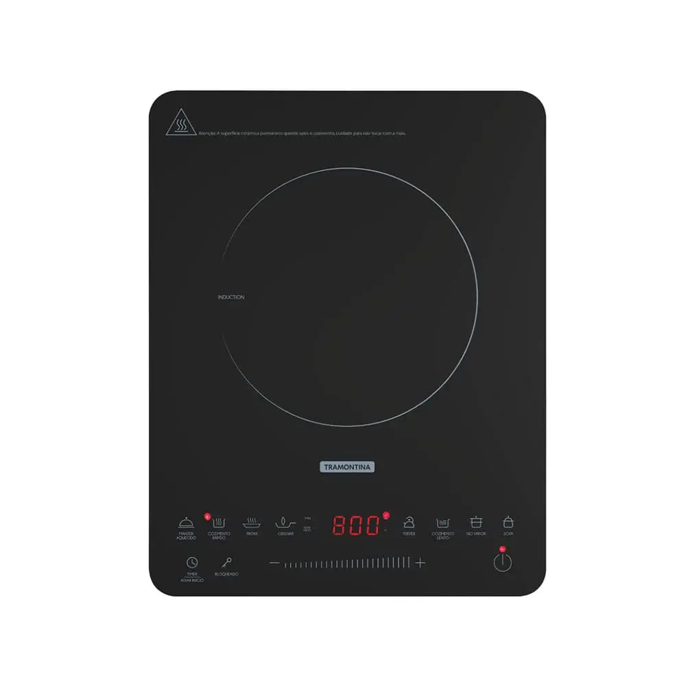 Cooktop Portátil por Indução Tramontina Slim Touch 9471413 com 1 Boca Preto