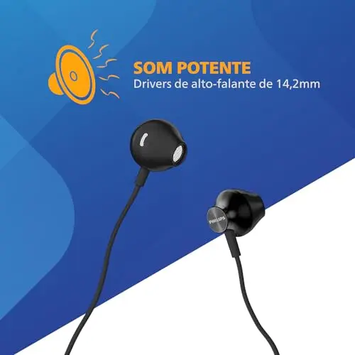 PHILIPS, Fone de Ouvido com Microfone, TAUE101BK/00, Com fio de 1,2 metros, intra-auricular, Preto thumbnail 5