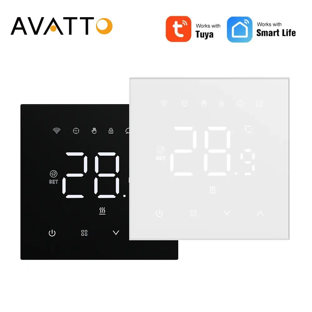 AVATTO Tuya WiFi Termostato Inteligente Sistema de Aquecimento por Suelo para Caldeira a Gás Aquecimento Elétrico Funciona com Alexa Google Home - 1