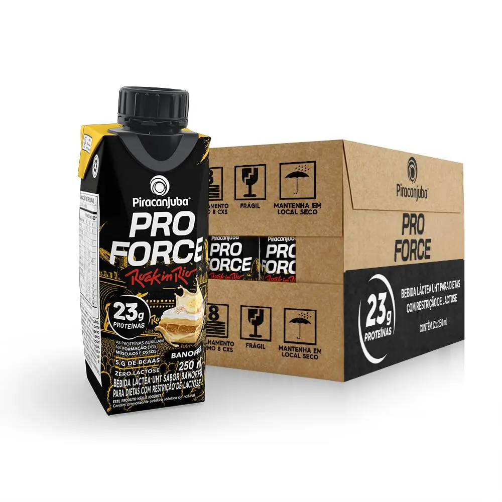 Piracanjuba ProForce 23g de Proteínas Sabor Banoffee - 12 Unidades de 250ml