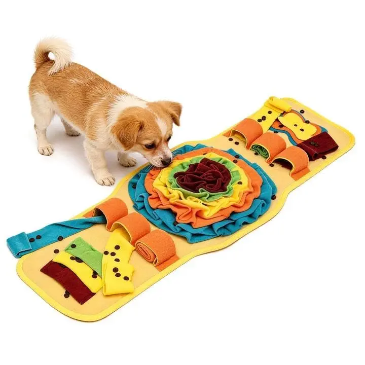 Tapete de Farejar para Cães, Brinquedo de Estimulação Cerebral Interativo, Antiderrapante e Portável, Jogo de Alimentação contra Tédio para Raças Grandes/Médias/Pequenas, 80x28.5 cm