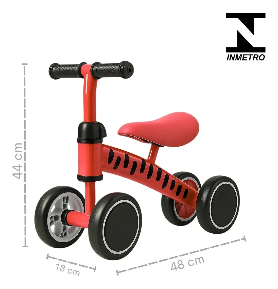 Bicicleta de Equilíbrio Brinq Kids Brinquei Vermelho para Crianças 12m+ thumbnail 7