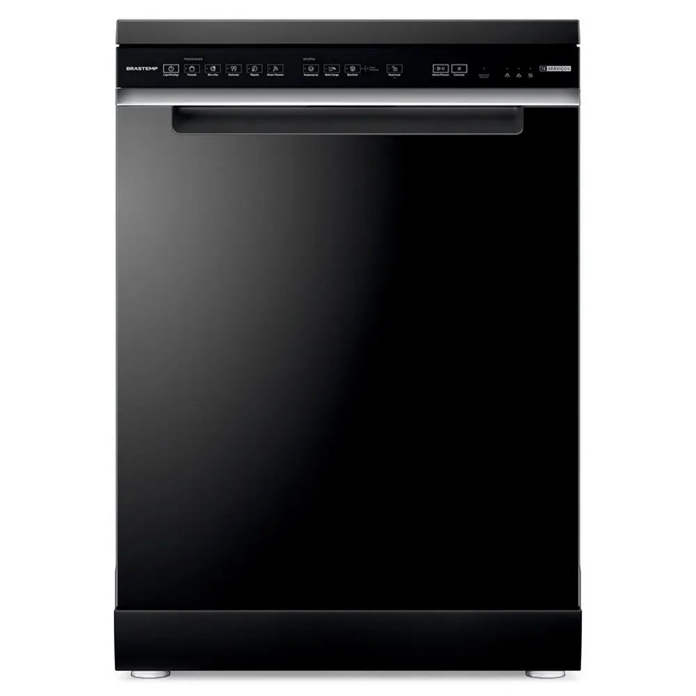 Lava-Louças Brastemp Preta com 15 Serviços, 05 Programas de Lavagem e Smart Sensor - BLF61A