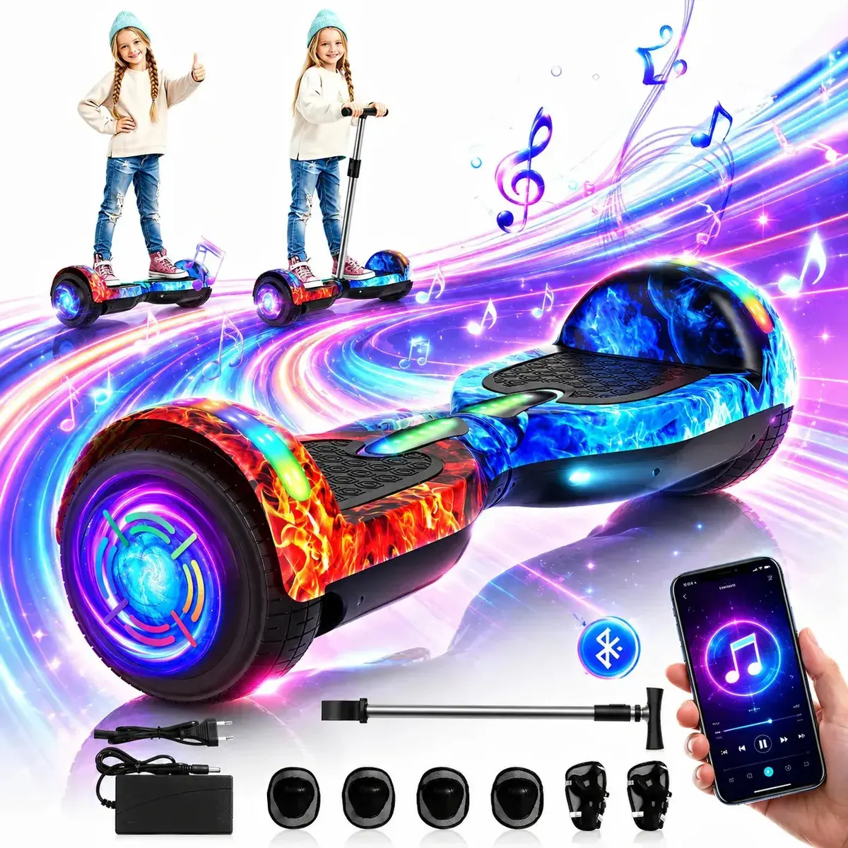 Hoverboard Elétrico Primeware 6.5" 700W com Bluetooth, LED e Auto Equilíbrio - 1