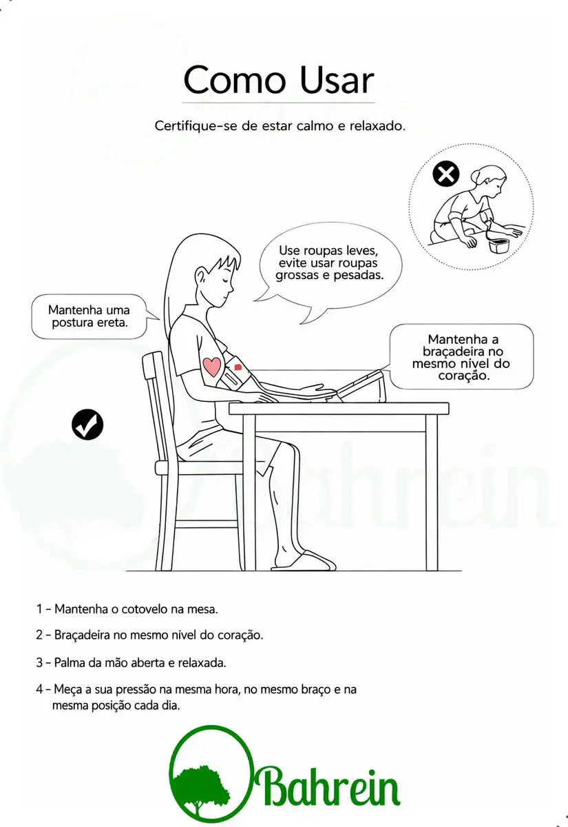 Aparelho de Pressão Digital Medidor de Pressão Arterial de Braço Automático Aparelho de Medir Pressão com Manguito Braçadeira Ajustável Monitor Cardíaco Uso Doméstico Para Adultos ou Crianças Bahrein thumbnail 7