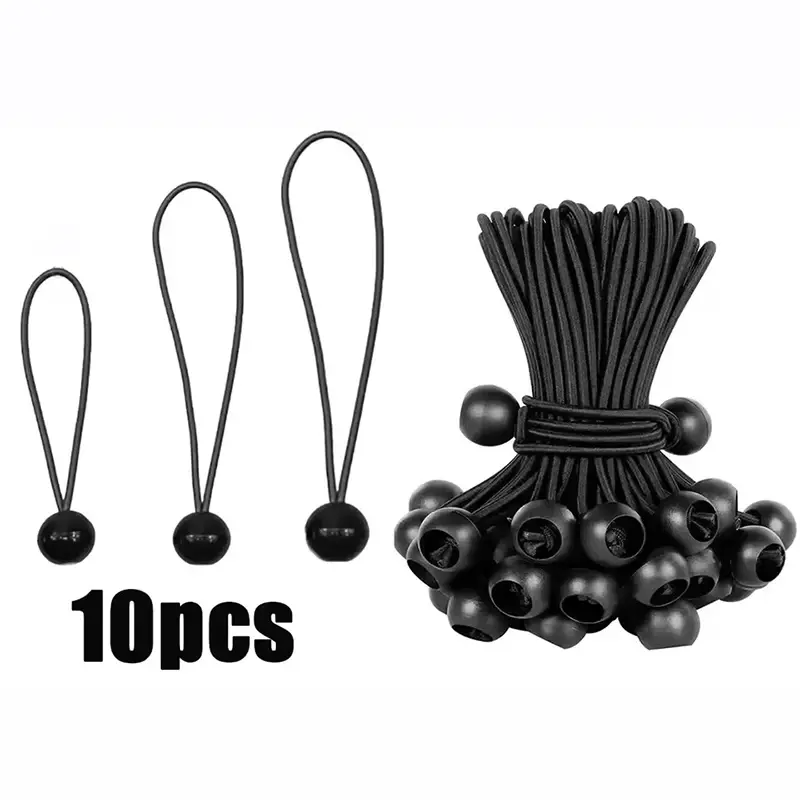 10 pçs conjunto de bola elástica tenda fixador barco pólo corda elástica dossel do carro bola elástica adequado para atividades internas e externas - 1
