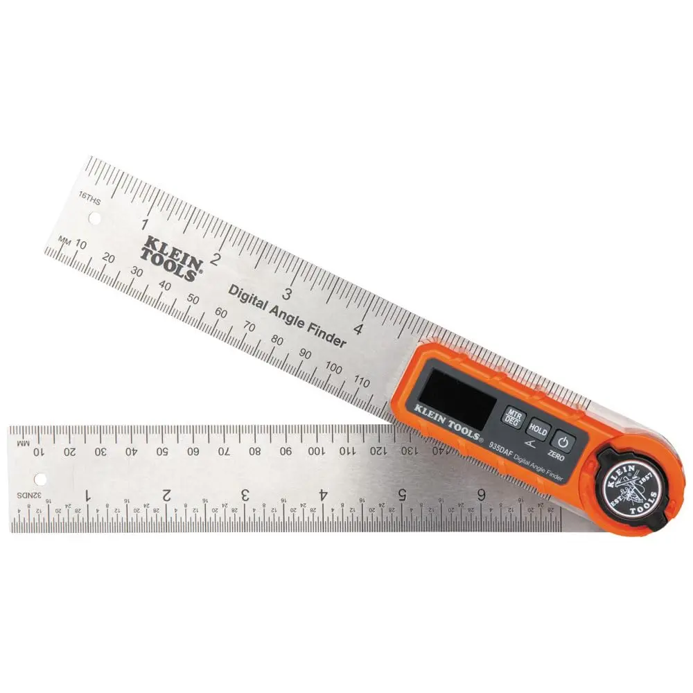 Klein Tools Localizador digital de ângulo 935DAF, medições de precisão, cálculo do ângulo do transferidor de serra de esquadria e design portátil