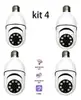Kit 4 Câmeras Lâmpada 1080p Wi-Fi Visão Noturna - 1