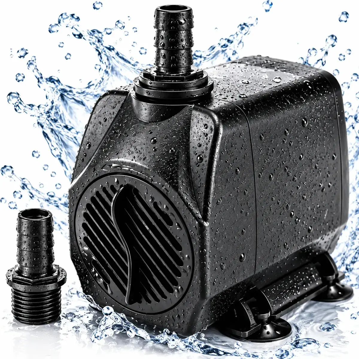 Bomba Submersa 2500 L/h Bombinha 2,7m Lagos Recalque Fontes Aquários Cascata Chafariz Motor Água Doce Salgada Marinho Fonte Hidroponia Aquaponia