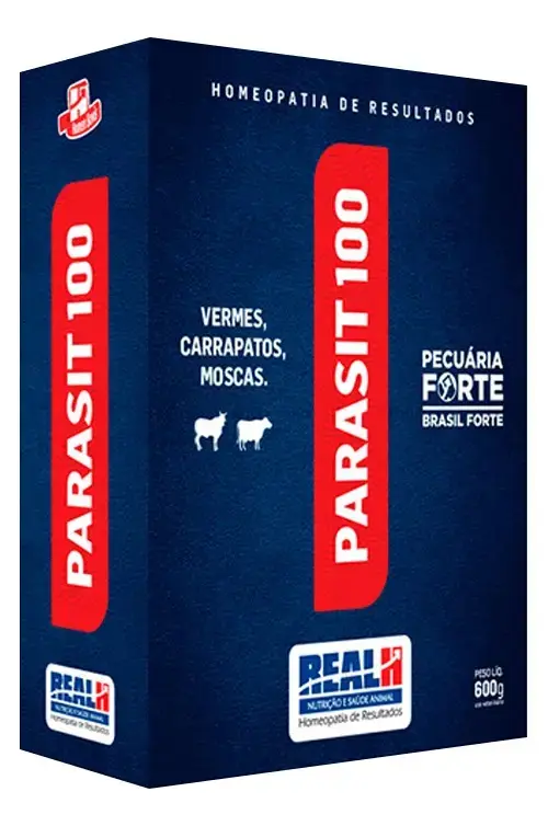 Parasit 100 Real H - Vermes Carrapatos Moscas - 600g