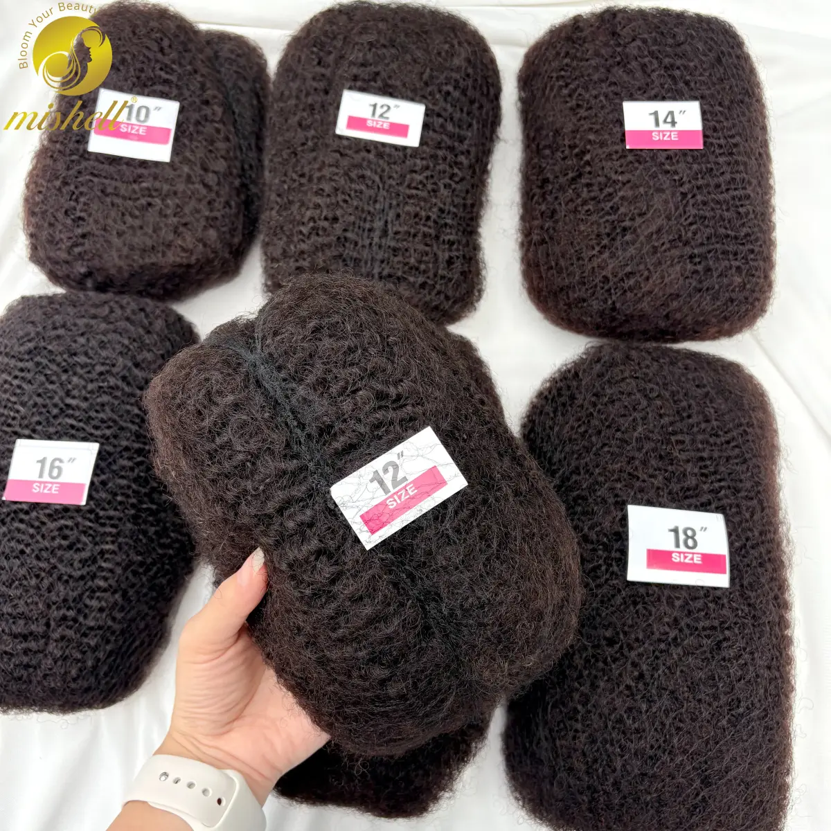 Cabelo Humano Natural 4C Afro Kinky Cacheado a Granel, 10-18 Polegadas, 30 ou 50g/Pacote, Sem Trama, Remy Brasileiro para Tranças e Locs - 1
