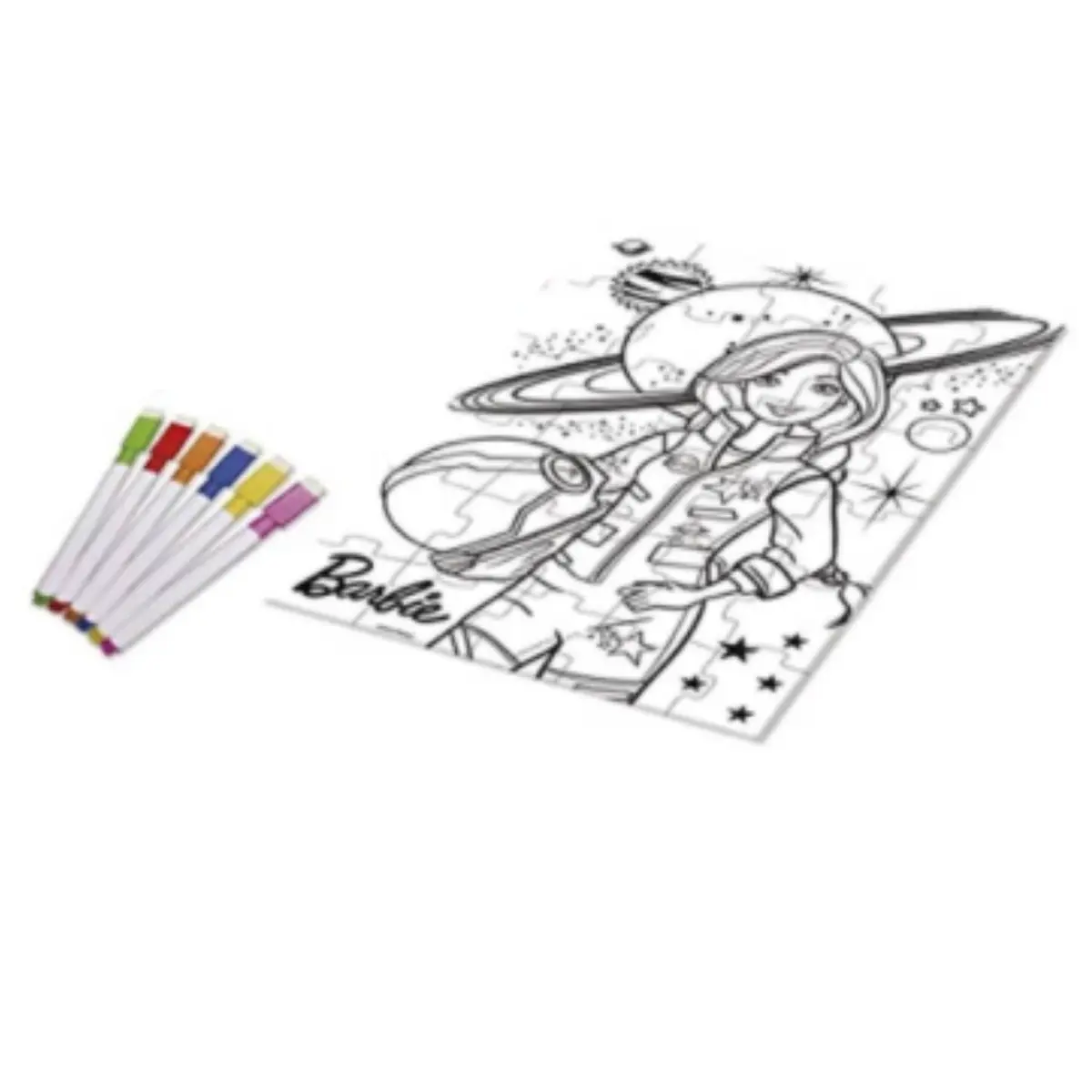 Quebra-Cabeça Para Colorir Barbie, Xalingo