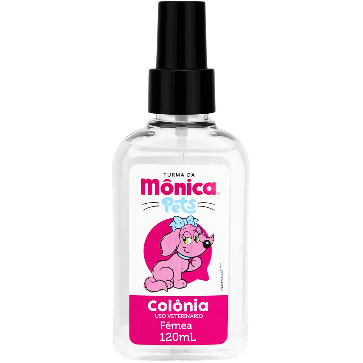 Colônia Para Pêlos de Cães, Fêmea, Turma da Mônica, 120 ml, Rosa | Fórmula suave que hidrata, deixa a pelagem macia e brilhante e neutraliza odores indesejados entre os banhos - 1